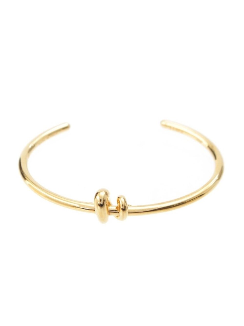 Fendi Filo Brass Twist Bangle Gold Bracelet
